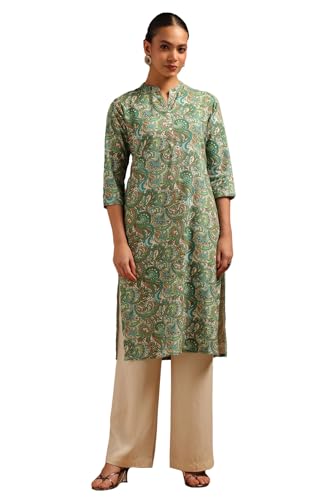 Image of Soch Womens Cotton Flex Botanical Kurta