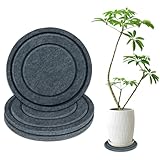BXI Felt Plant Saucer Mat - 3 Pcs 10 Inch Water Absorbent Planter Coaster, Thick Flower Pot Saucer Pad, Planting Drip Tray for Indoors, Fabric Protective Plate for Tabletop and Floor Surface