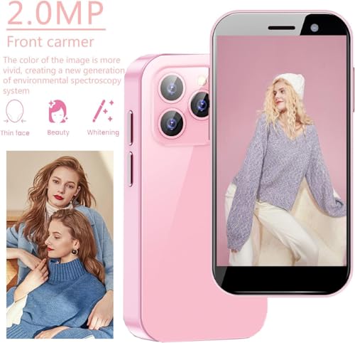 Mini Smartphone 4G Unlocked 3.0 Inch Quad Core Dual Sim Card Face ID 2600mAh Android Kids Small Mobile Phone Student Premium Pocket Child Cellphone(Cute Pink,3GB+32GB) - Image 4