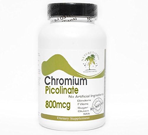 Chromium Picolinate 800mcg ~ 200 Capsules - No Additives ~ Naturetition Supplements