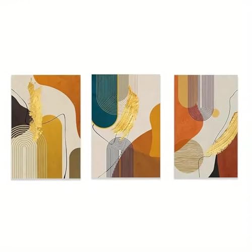 Affiche de luxe dorée style scandinave AEFOUU, art moderne 50x70cm