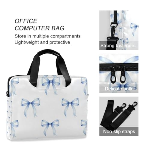 Funda de computadora de 15.6 pulgadas azul claro con correa para evitar golpes 6