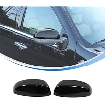 Side Door Mirror Cover Cadillac Escalade 2007-2014, Car Outside Rear View Mirror Housing Protector Cover Cap Trim Accessories ABS Plastic 2PCS Glossy Black