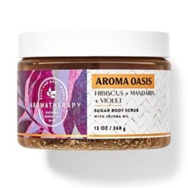 Aromatherapy Hibiscus Mandarin Violet Sugar bath Body Scrub 17 oz