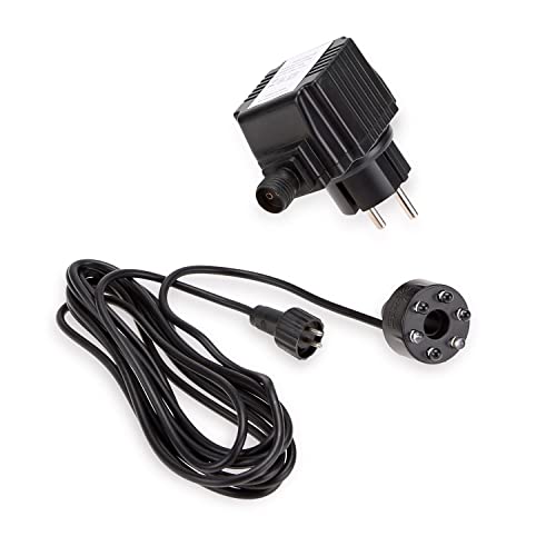 CLGarden LED Ring Quellsteinbeleuchtung Set weiß für Springbrunnen inkl. 12V Netzteil Trafo Gartenbrunnen