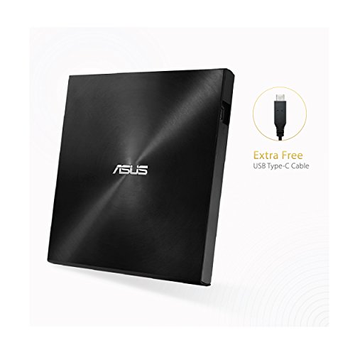 Image of ASUS ZenDrive Black 13mm External 8X DVD /Burner Drive + /-RW with M-Disc Support,Compatible with Both Mac & Windows and Nero BackItUp for Android Devices (USB 2.0 & Type-C Cables Included),(Pack of 8)