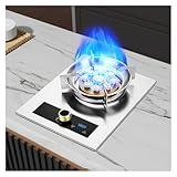 Gaskochfeld aus Edelstahl mit 9 Brennern, 5,2 kW hohe Hitze, Timer, gehärtetes Glas und Flameout-Schutz für die Küche zu Hause