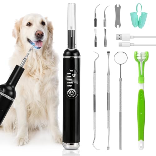 Limpiador Dental Ultrasónico para Perro y Gato, Cepillo de Dientes Ultrasónico para Mascotas,Kit de Limpieza de Dientes de Perro, Cepillo de Dientes para Cuidado Dental para Dientes y Gatos