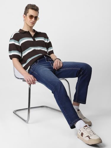 Image of Neostreak Men's Regular Fit Heavy Washed Jeans Stretchable