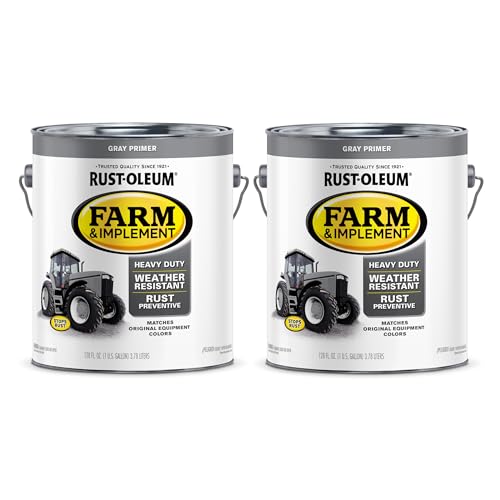 Image of Rust-Oleum 280169-2PK Farm & Implement Enamel Primer, Gallon, Gray Primer, 2 Pack