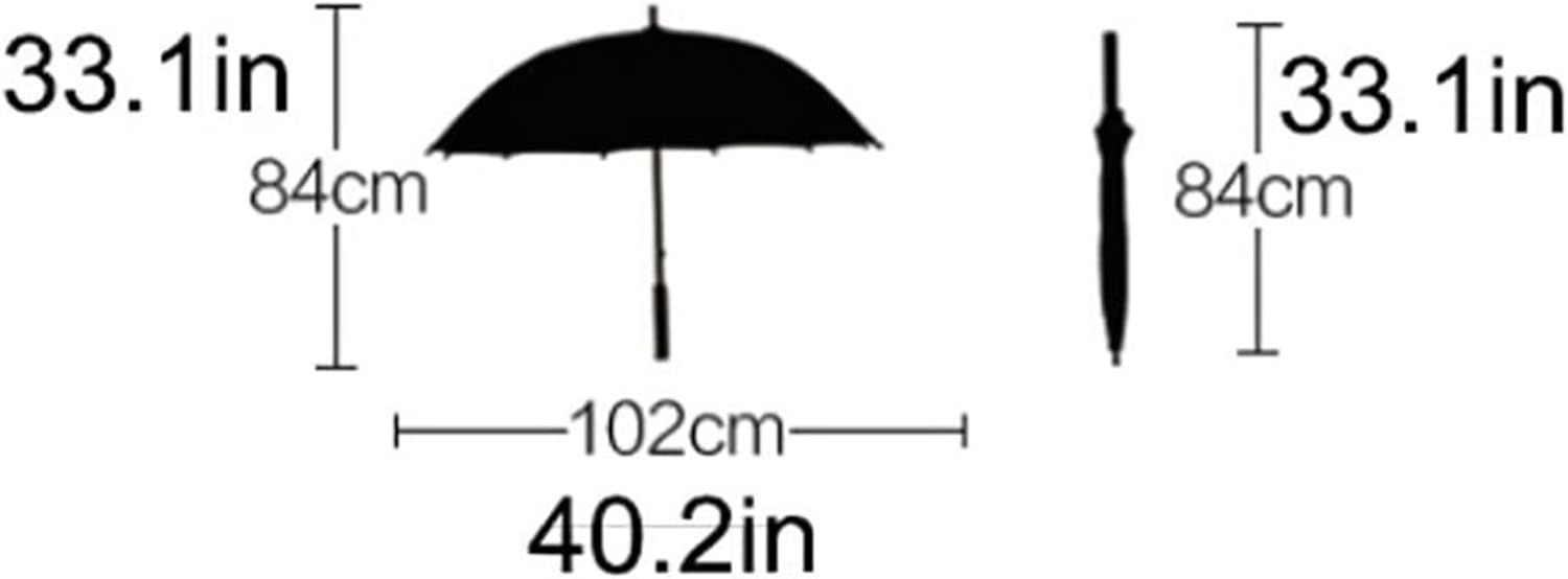 Stick Umbrellas Golf Umbrella Durable Extra Large Long Umbrella with Handle Compact Stick Umbrella Golf Umbrella Men Women (Black)