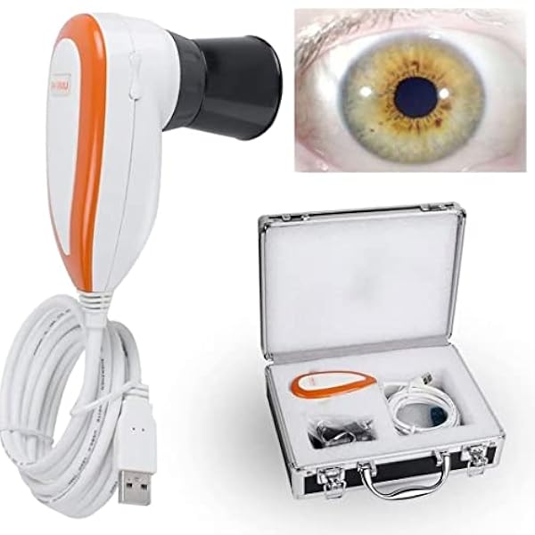 ZWEBY Macchina Fotografica di analisi dell'iride, 5.0 MP USB Iris Analyzer Iridology Camera, 5.0 M Pixel USB Sinistra/Destra Lampada Analyzer/Analisi Iridology Camera con PRO Iris Software