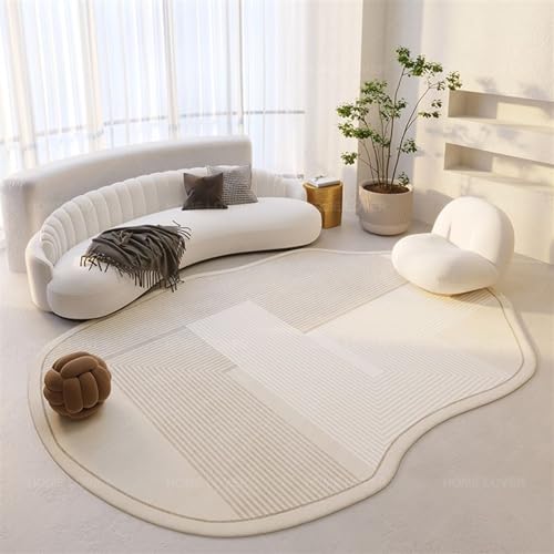 Tapis de sol doux lavable et antidérapant au design moderne asymétrique - 2