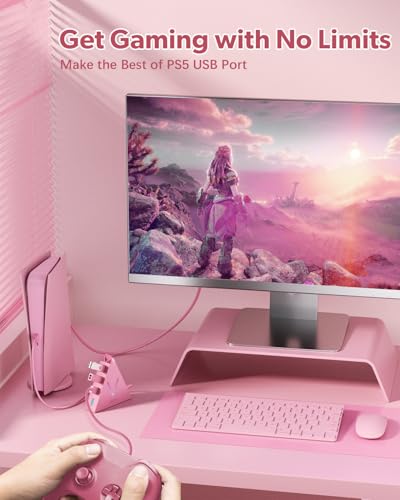 Image of Flyingvhub 4-Port Usb 3.0 Data Hub Pink