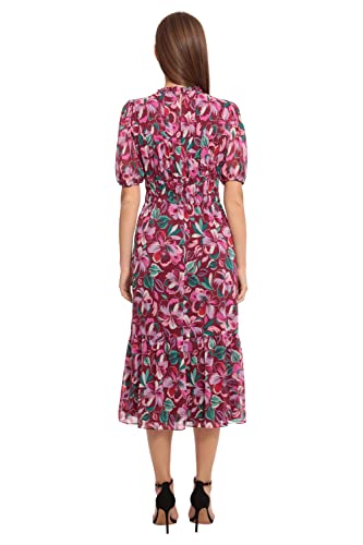Image of Maggy London Women's Mock Neck Midi Fit and Flare