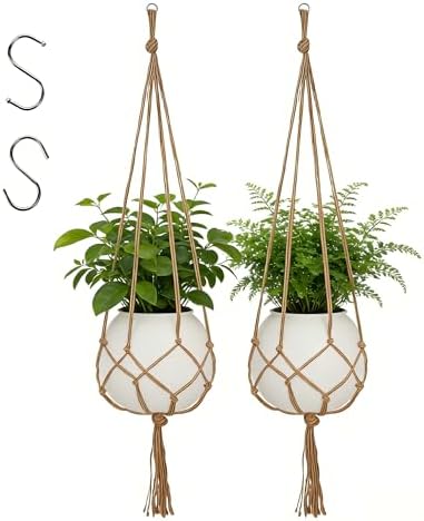 Bamworld macetas para Colgar Cuerda de 2 Piezas, 120cm, Ideal par...