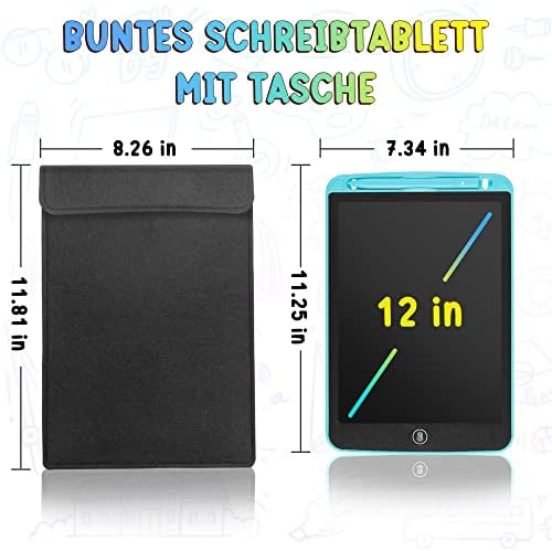 LEYAOYAO 2 Pack LCD Writing Tablet 12inch with Bag - Colorful Screen Doodle Pad Drawing Board Learning Educational Toy - Gift for Kids 3-6 Years Old Girl Boy(Blue+Pink)