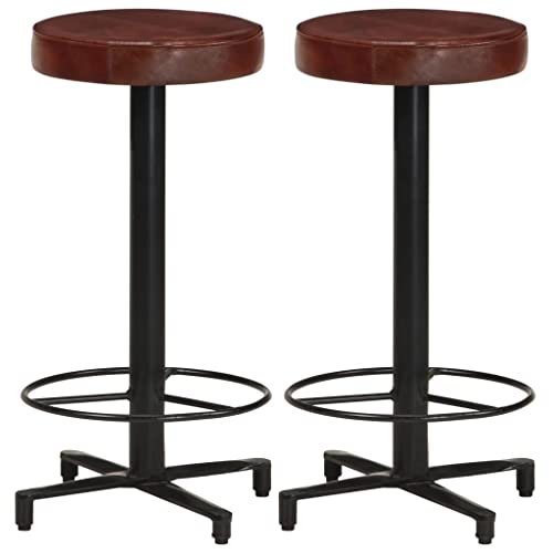 Tabouret de bar avec assise rembourrée et repose-pieds lot de 2 stables
