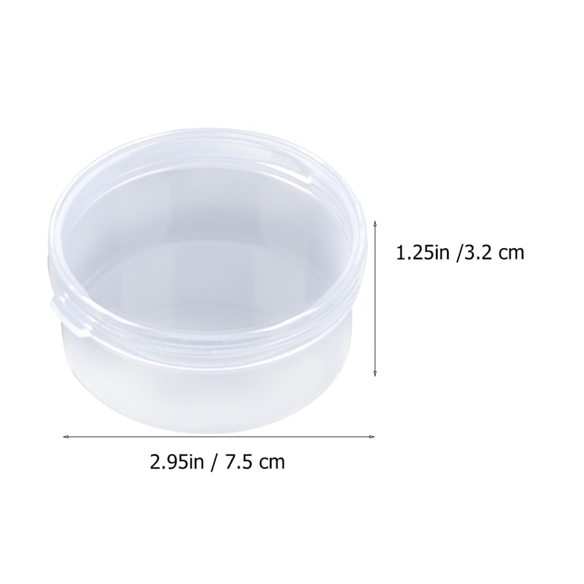 DOITOOL 36 Stück Transparente Runde Aufbewahrungsbox Schmuck und Bastelbedarf Organizer Praktische Kunststoffbox für Ohrringe Perlen und Kleine Accessoires