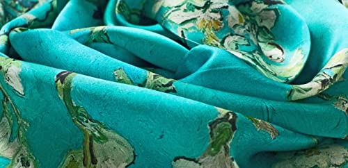 Grace Scarves 100% Silk Scarf, Large, Artists Collection (van Gogh & Monet)