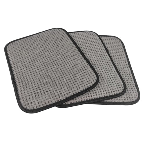 Laroal - Laroal Lot de 3 serviettes de bowling antidérapantes en daim pour nettoyer la saleté, l'huile pour une meilleure précision, prise en main facile, accessoires de bowling, gris