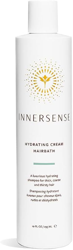INNERSENSE Organic Beauty - Hydrating Cream Hairbath Shampoo (10oz) | Hydrates Dry, Coarse + Damaged Hair | Smooths Frizz, Restores Shine + Bounce | Sulfate-Free, Non-Toxic, Clean Haircare
