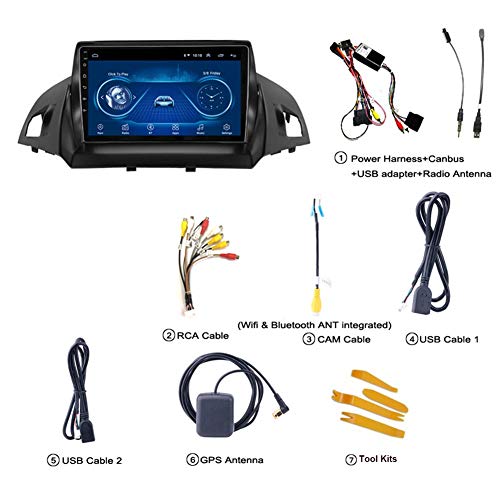 Radio stéréo de voiture Android Ford Kuga 2013-2017 avec commandes au volant - 4