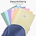 Sooez 2-Pocket Folders, Plastic Folders with Pockets 3 Hole Punched, 1 Pack Pockets Folder for 3 Ring Binder with Labels, Heavy Duty Binder Folder for Document, Letter Size File Folder,Blue