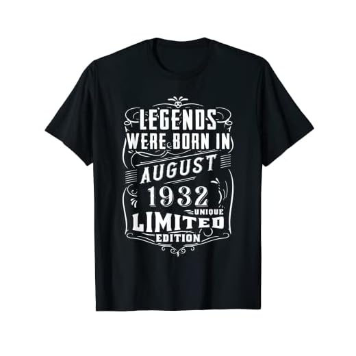 Cumpleaños Agosto 1932 Edición Limitada Regalo Legend Camiseta