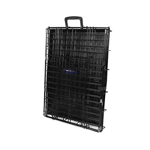 iMounTEK 【Small 24 INCH】 Folding Metal Pet Dog Puppy Cat Cage Crate Kennel W/Tray. 2 Doors Wire Cage for Training, Removable & Washable Pan Tray [Rust Resistant] Quick Assembly! - Thumbnail 2