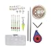 Yuecoom Ice Fishing Pole and Tackle Box, Small Rod and Reel Hooks Kit Ice Fishing Accessories(Blue)