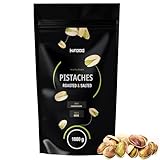 HiFOOD Pistaches grillées et salées non décortiquées 1 kg grand format croquantes pour apéritif et snacking sans additifs goût authentique