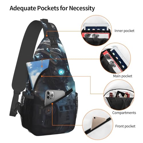 Bolso cruzado Future Robot para hombres y mujeres miniatura 5