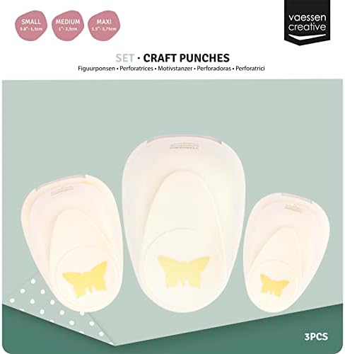 Vaessen Creative Craft Paper Punch Set, Butterfly, for DIY Projects, Scrapbooking, Card Making and More, Multicolor, 12 x 8.5 x 4.5 cm