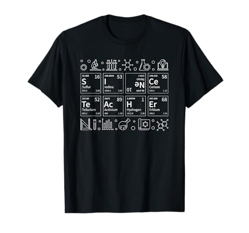 Tableau Périodique Chimiste Cadeau Professeur De Chimie T-Shirt