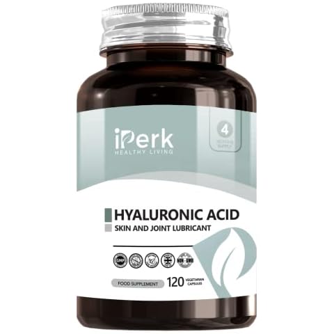 iperk Hyaluronic Acid 300mg | 120 Capsules 4 Months Supply | Hyaluronic Acid Supplement Cover