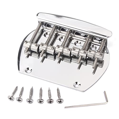 Yardwe Wire Board Semicircle Metal Tremolo Bridge for 5 Strings Electric Guitars Fit for Ga1014