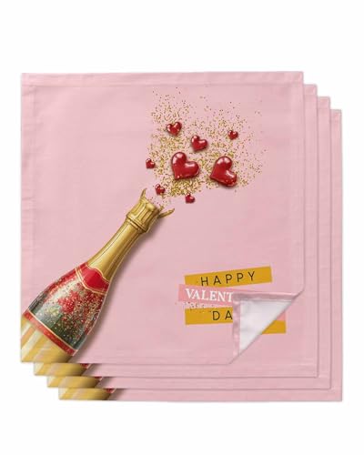 Set de 4 Servilletas de Tela Valentines Day 20x20 pulg miniatura 1
