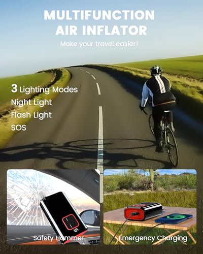 SERVOMASTER Draagbare luchtcompressor voor banden, draagbare mini-compressor, 150 psi - Afbeelding 4