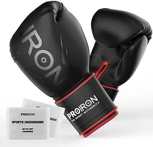 PROIRON Boxing Gloves for Mens Womens | Boxing Gloves 8oz, 10oz, 12oz, 14oz, Kids Junior Adult | Muay Thai Gloves, Kickboxing Gloves | Deodoriser Included