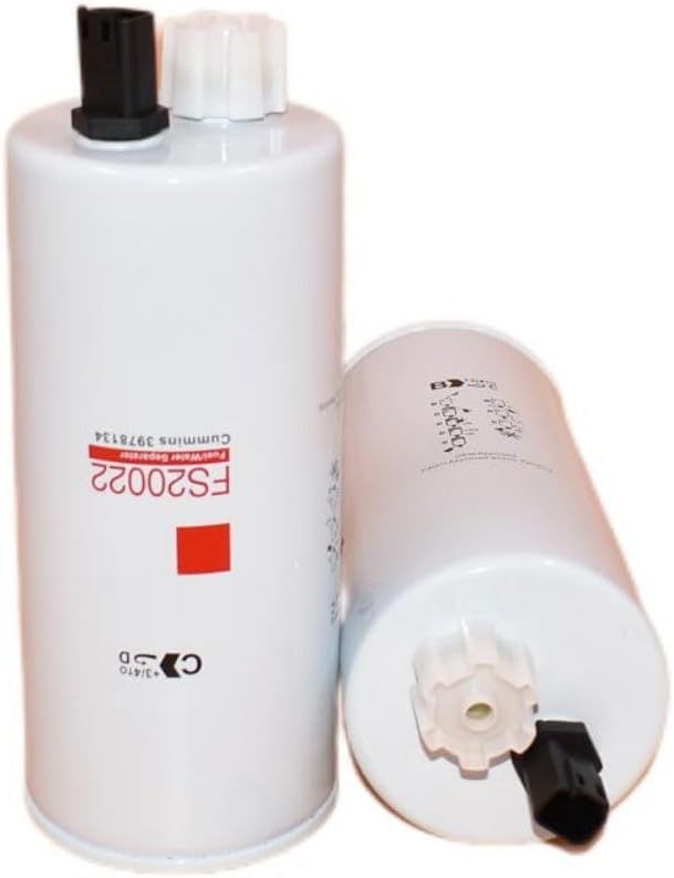 FS20022 Fuel Filter Water Separator Spin-On Compatible with Cummins QSL-C QSB4.5 QSL9 QSB6.7 QSC-C,For Hyundai JCB Atlas Copco ST7LP,Replace 3978134 32926107