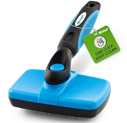 Boshel Self Cleaning Grooming Brush for Dogs, Cats & Pets - Slick...