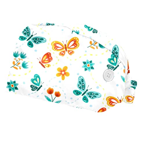 Casquettes de travail motif papillon idéales pour les longues journées de service