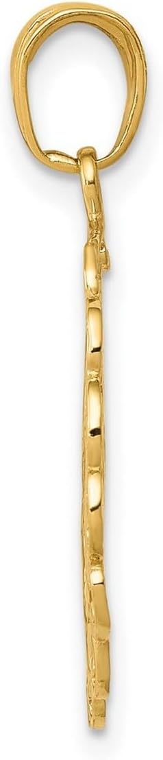 JewelryWeb 20mm 10k Solid Yellow Gold Hummingbird In Round Frame Pendant Necklace Pendant for Women - Image 3