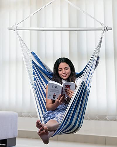 Image of ADVOKAIR Hammock Chair Large 70.9 inchx47.2 inch, 32% Bigger XXL Hanging Swing Chair with 500lbs Capacity, Heavy Duty Steel Spreader Bar, Extra Roomy Comfort for Adult Indoor Outdoor Bedroom Patio