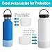 DBIW Boot for Hydro Flask 12-24 OZ Water Bottle/Stanley Tumbler, Bottom Boots for Hydroflask Sports Water Bottles, Silicone Bottom Cover Sleeve (Clear, Fits Stanley Cups + Hydro 12-24 oz)