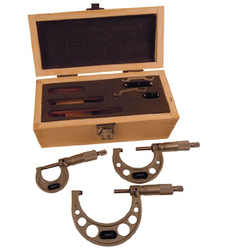 Phase II 107-030 0-3" .0001" Grad Precision Outside Micrometer Set