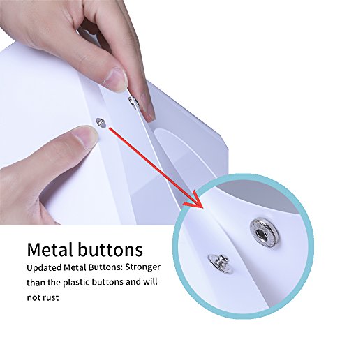 SLOW DOLPHIN Portable Photo Studio Box with 40pcs SMD LED Beads for Jewellery and Small Items Portable Folding Photography Studio Box Booth Shooting Tent Kit(2 Lights Strips + 6 Colors Backdrops)