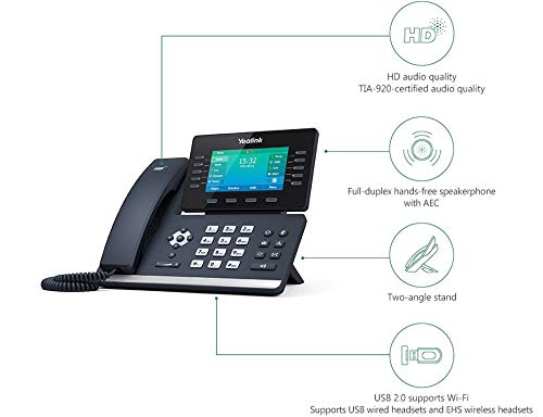 Teléfono Yealink T54S SIP POE con fuente y paño microfibra miniatura 5