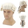 BERON Judge Colonial Wig Man Long Beige Cosplay Wigs Halloween Costumes Anime Party Wig (Adult)